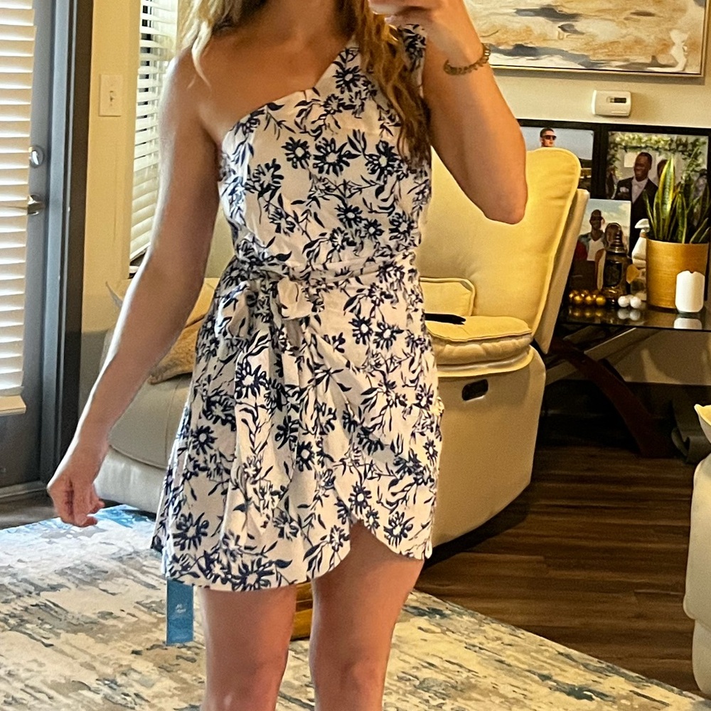 Floral One-Shoulder Dress